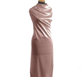 Satén pružný pudrová starorůžová