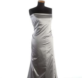 Satén pružný středně šedý