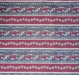 Brokát nepružný pevnější malý květ modrovínový