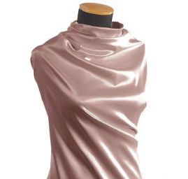 Nepružný jemný satén starorůžový