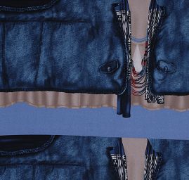 Kupón pletenina úplet tisk vesta/trikot