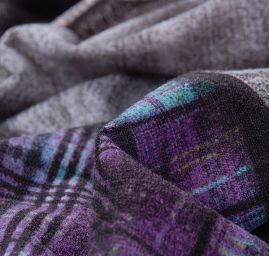 Kupón pletenina úplet tisk vesta/šaty