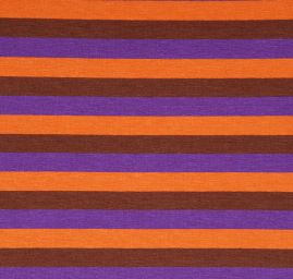 Úplet vzor použek oranžový/fialový/hnědý