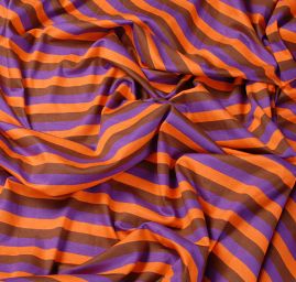 Úplet vzor použek oranžový/fialový/hnědý