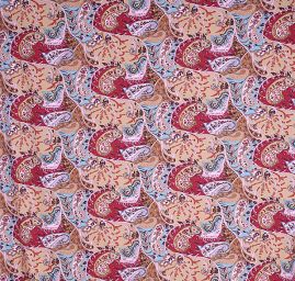 Úplet motiv paisley vínovohnědý