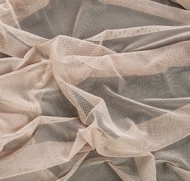 Tyl pružný jemný bílá káva