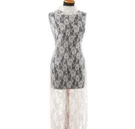 Pružná krajka květy smetanová