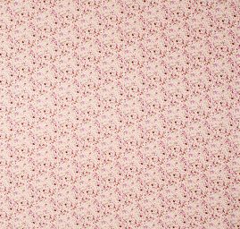 Viskozová letní látka kytičkový motiv růžová