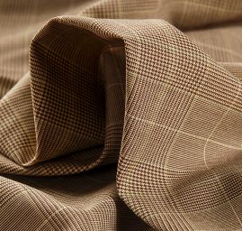 Bavlněná košilová látka hnědorezavá