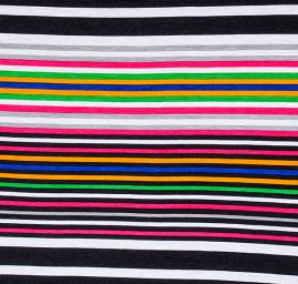 Viskozový úplet proužky červenorůžová