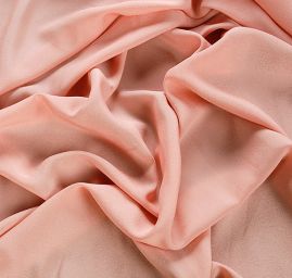 Krepdešín imitace hedvábí pudrová růžová