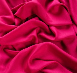 Krepdešín imitace hedvábí fuchsiová