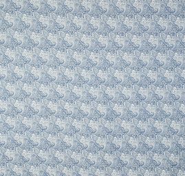 Žakárová pružná látka paisley/kašmírový vzor modrá