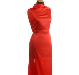 Satén imitace hedvábí jasně červená