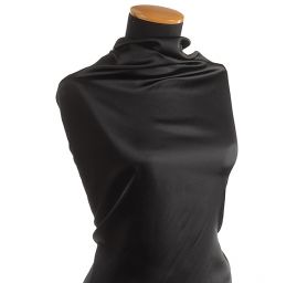 Satén imitace hedvábí černý