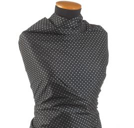 Žakárový taft puntiky černo/šedý