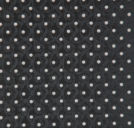 Žakárový taft puntiky černo/šedý