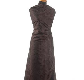 Žakárový taft puntiky červeno/černý