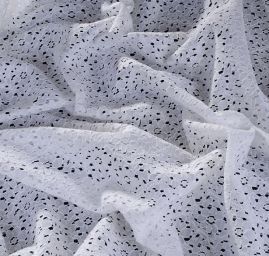 Krajka bavlna směs květinový motiv slonová kost