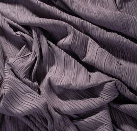 Krešovaný úplet viskoza směs barva hnědošedá