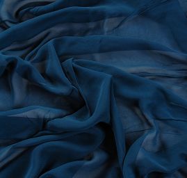 Žoržet jednobarevný hladký modrý