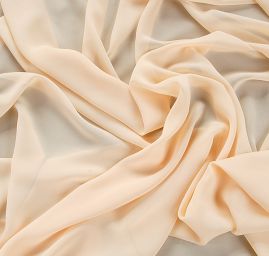 Šifon jednobarevný hladký pastel banánově žlutý