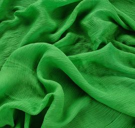 Šifon plise zelený