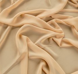 Žoržet jednobarevný hladký žlutohnědý