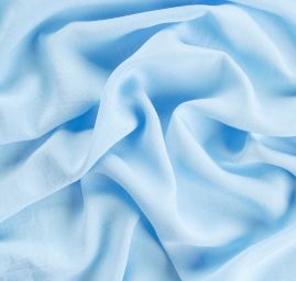 Bavlněná letní látka s výšivkou modrá/modrá