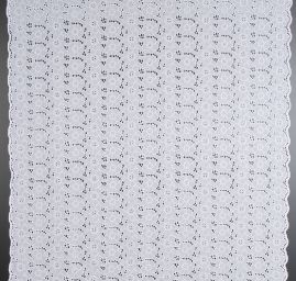 Krajka madeira celoplošná výšivka velký květ bílá