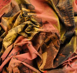 Pružný manšestr prací kord přelom století zelený