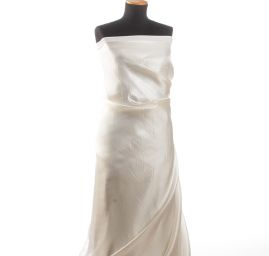 Organza perleť v barvě slonová kost