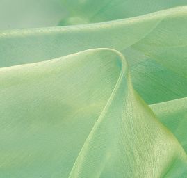 Organza šanžán zelenomodrá