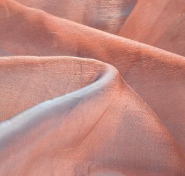 Organza šanžán hnědomodrá