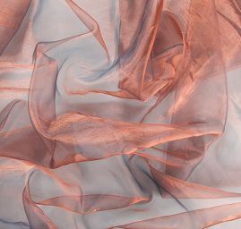 Organza šanžán hnědomodrá