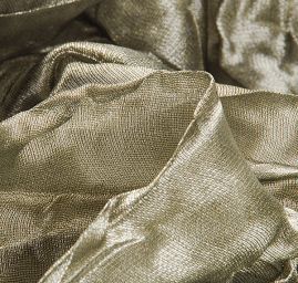 Organza plise zelenošedá