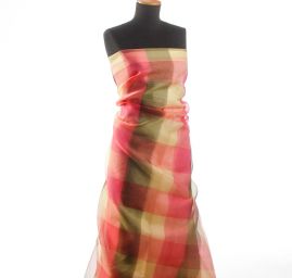 Organza tisk hedvábná kostky