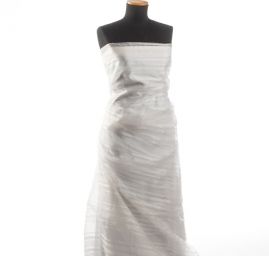 Organza žakár proužky slonová kost