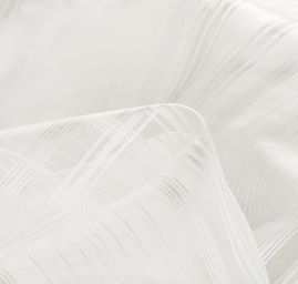 Organza žakár proužky slonová kost