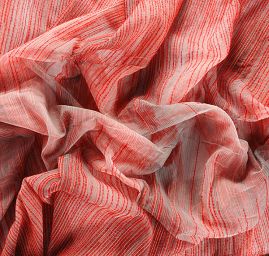 Organza hedvábná žakárový geometrický vzor 