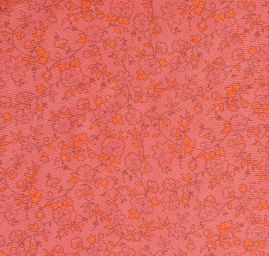 Viskozová letní látka kytičkový motiv červeno/žlutá