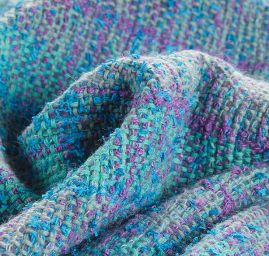 Ručně tkaná látka modrofialový melír