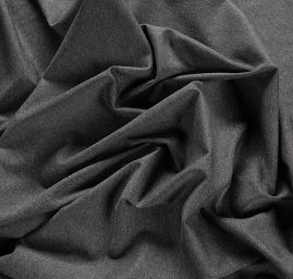 Úplet jemný hladký tmavě šedý melír