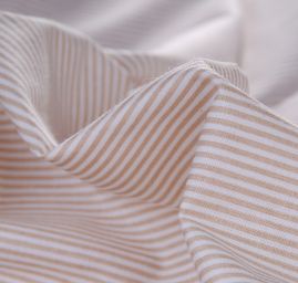Bavlněná látka jemný proužek béžová