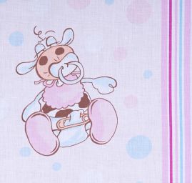 Bavlněná látka telátko s dudlíkem/květinky