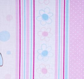 Bavlněná látka telátko s dudlíkem/květinky