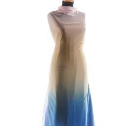 Šifon duhový modrý/béžový/růžový