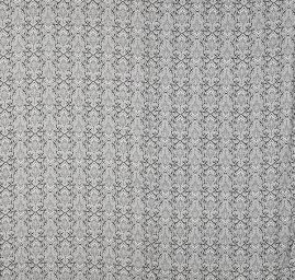 Viskozová šatová látka ornament černá/bílá