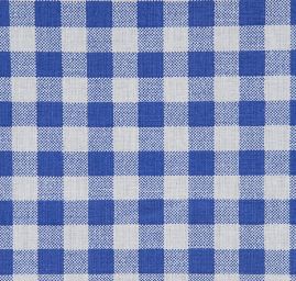 Bavlněná látka vzork kostek  kanafas modrobílá