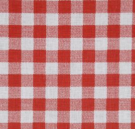 Bavlněná látka vzork kostek  kanafas červenobílá